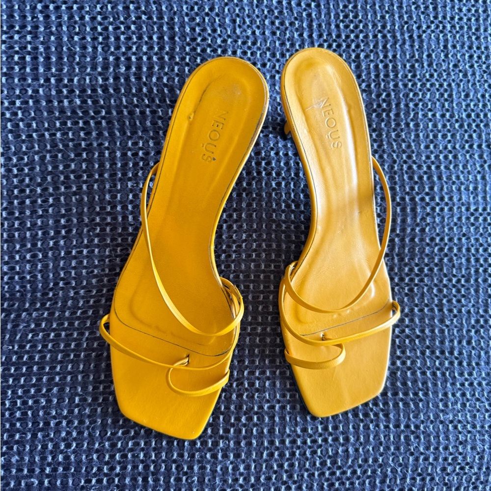 Neous Orange Strappy Heels - Picture 3 of 11